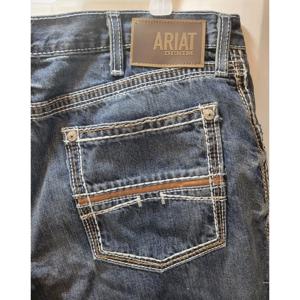 Ariat Men's M4 Coltrane Durango Low Rise Fashion Boot Cut Jean 38/32 medium wash - Picture 3 of 16